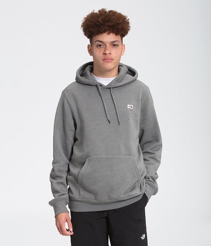 The North Face Mens Hoodie Heritage Patch Pullover 295JHMXYW - Grey